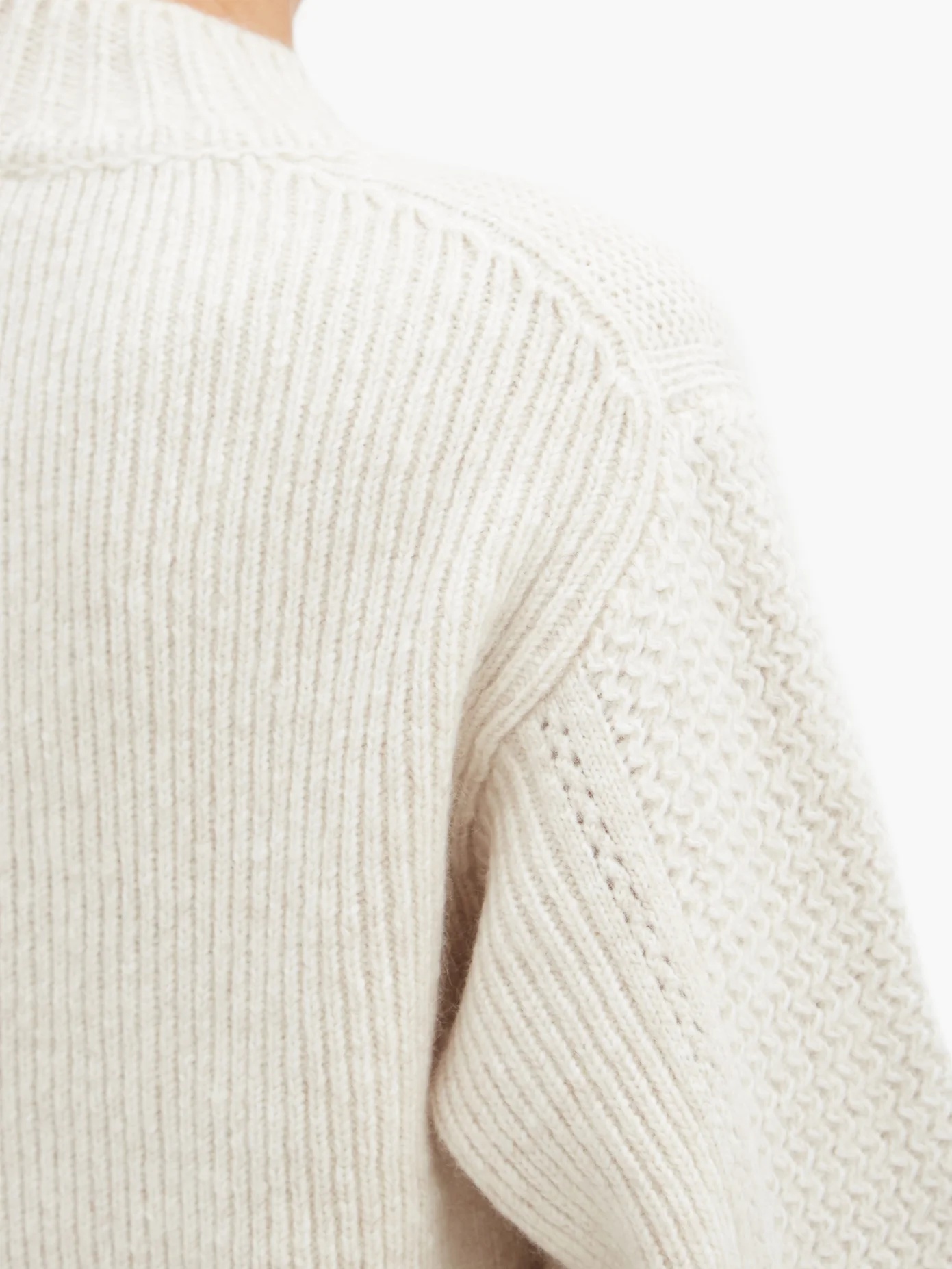 Ribbed wool-blend sweater - 4