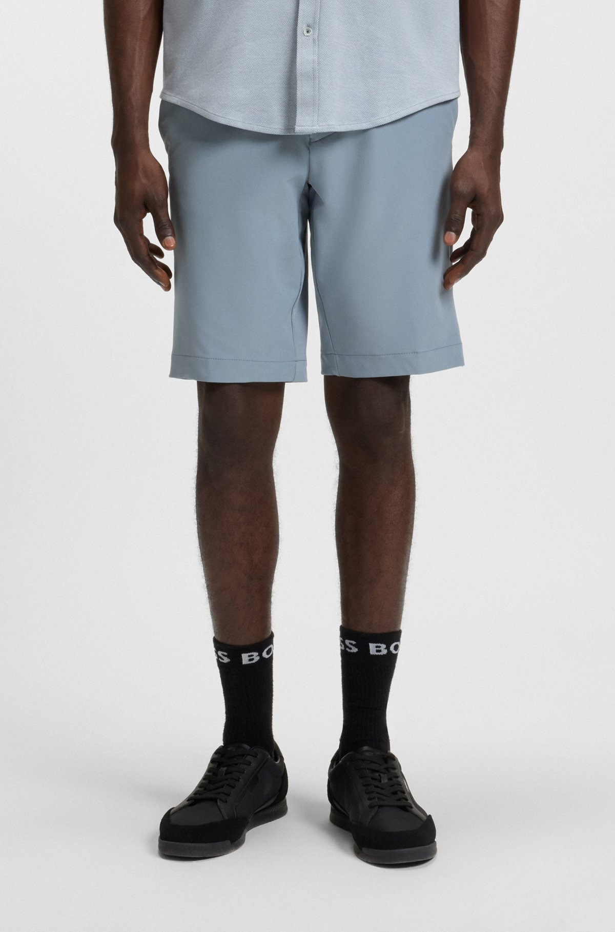 SLIM-FIT SHORTS IN WATER-REPELLENT STRETCH FABRIC - 2
