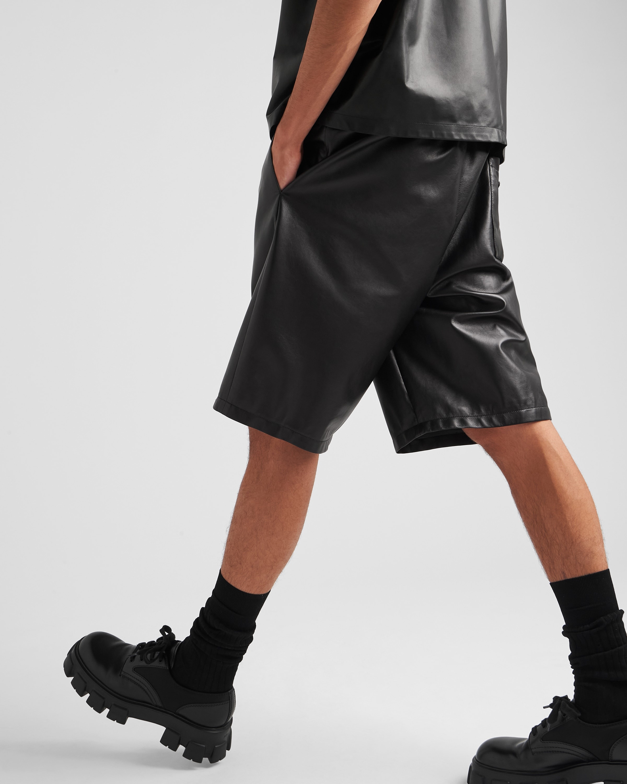 Nappa leather Bermudas - 3