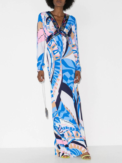 EMILIO PUCCI Wally-print sequin-embellished gown outlook