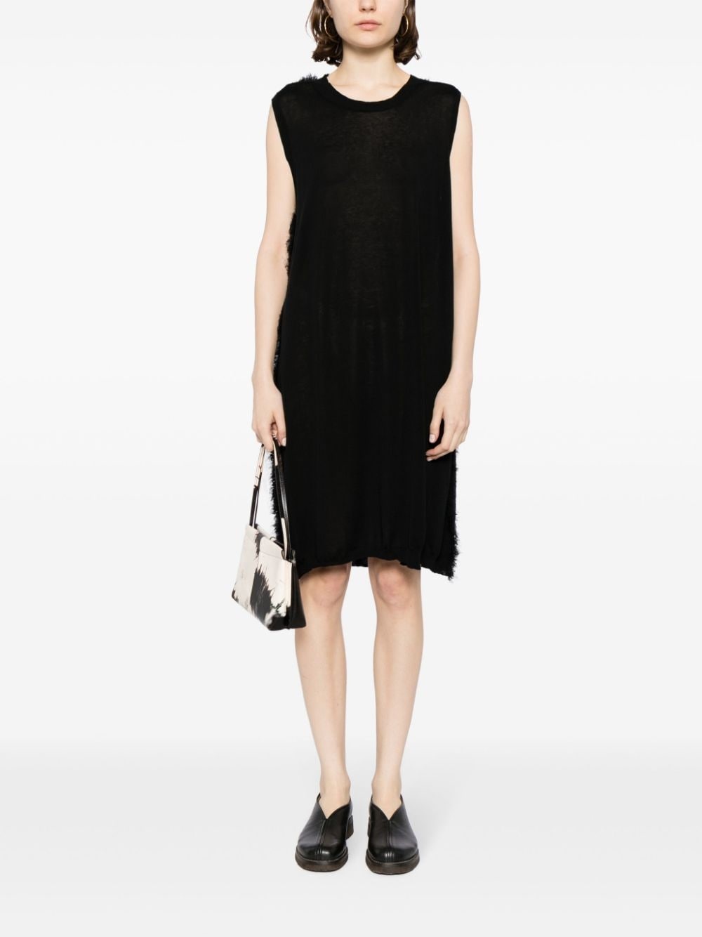 frayed sleeveless minidress - 4