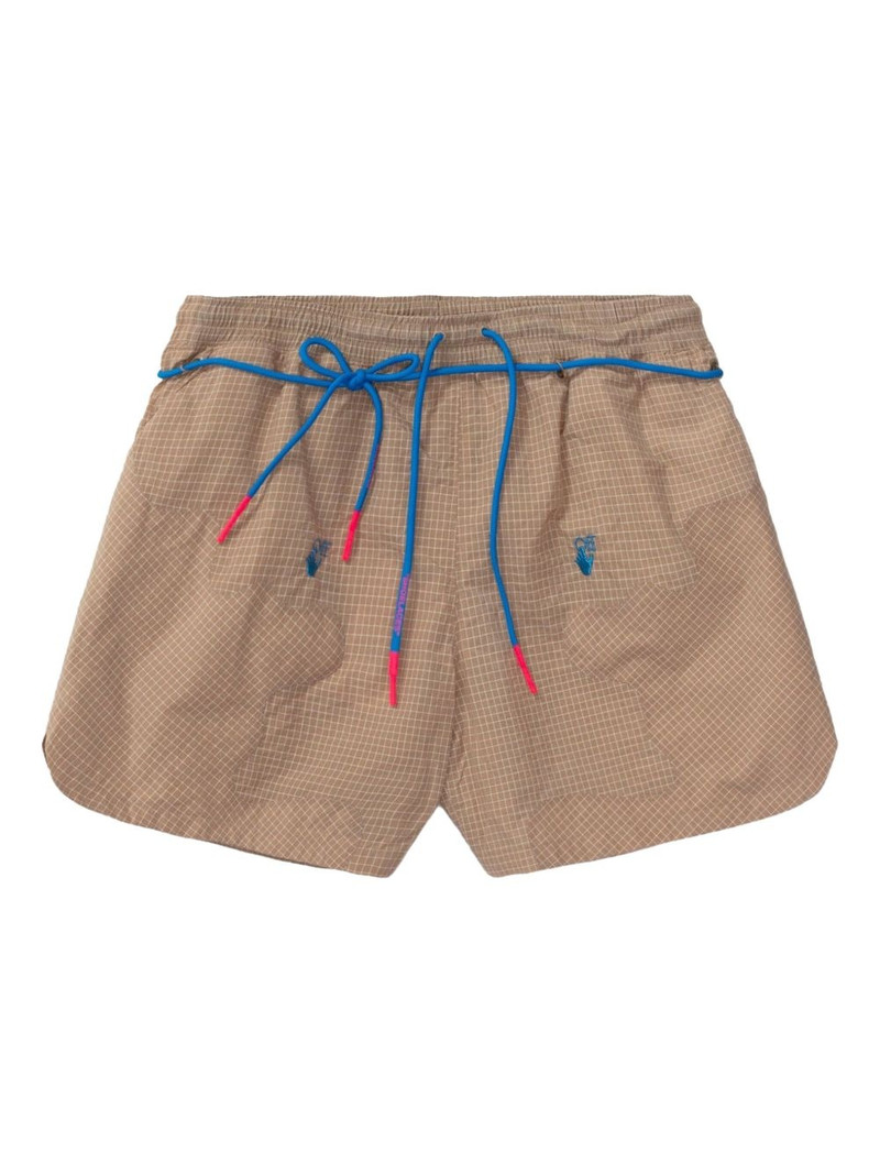 x Off-white grid-pattern shorts - 1