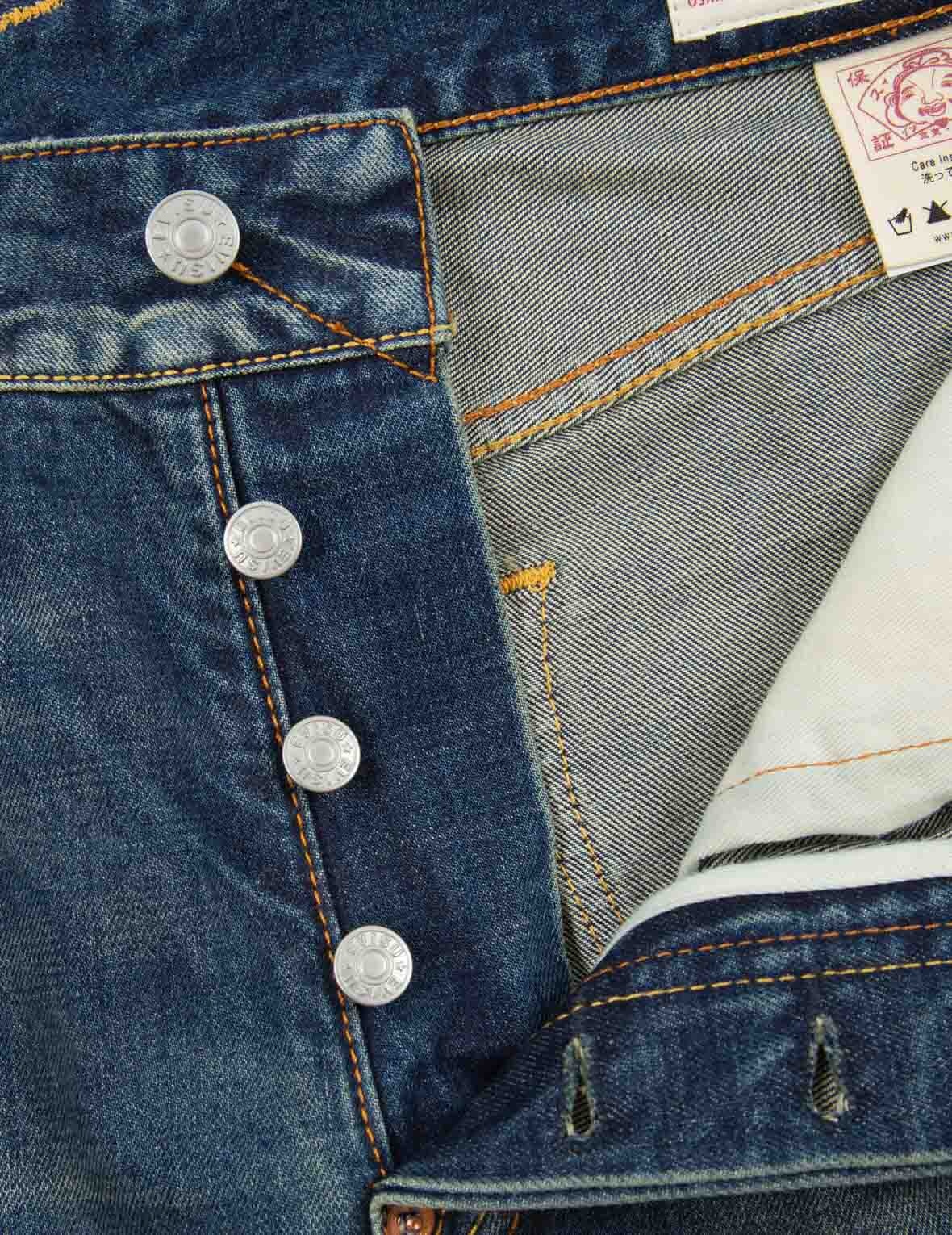FORTUNE CAT AND DARUMA PRINT RELAX-FIT JEANS - 8