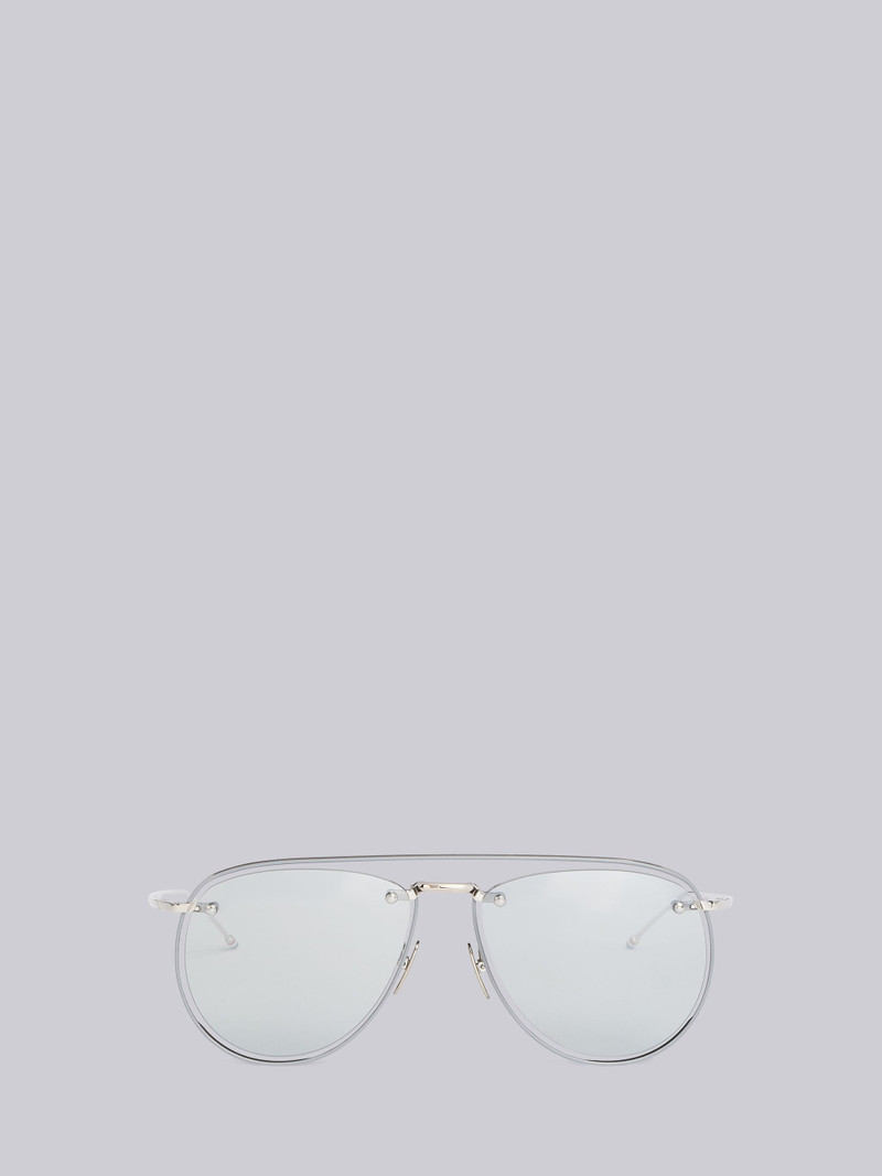 TB113 - Silver Aviator Sunglasses 1