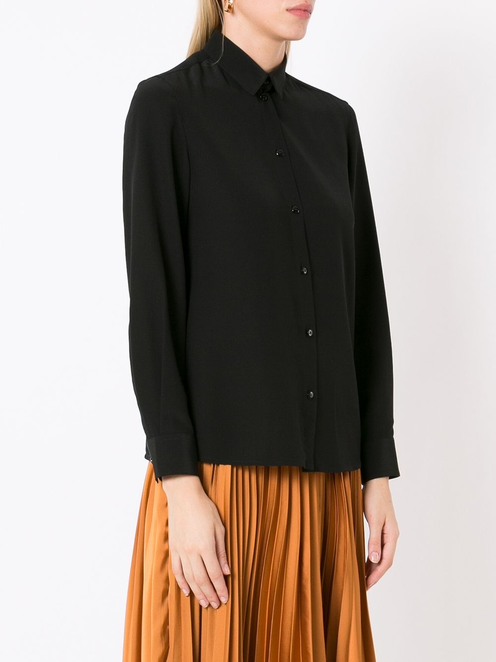 button-up silk shirt - 3