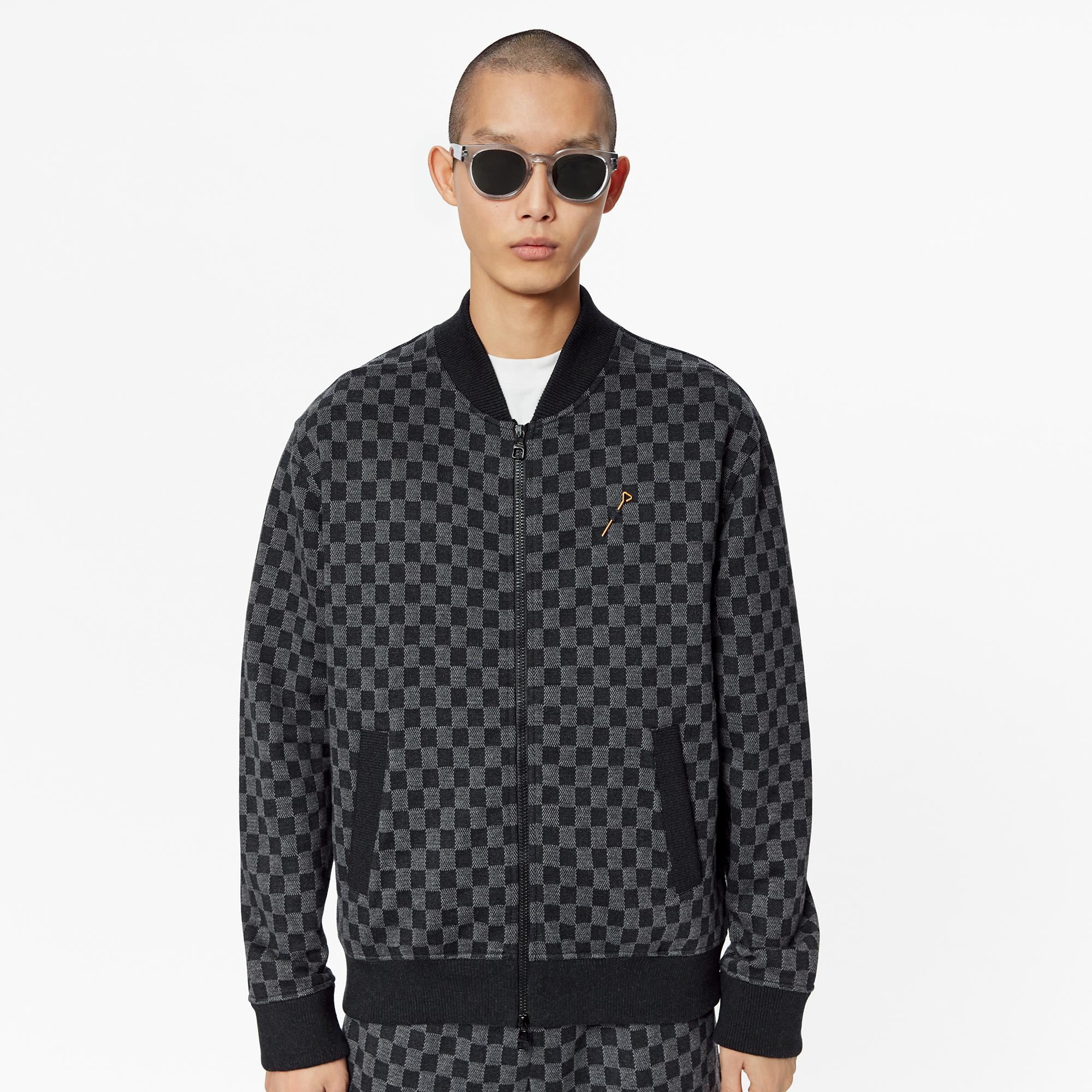 Louis Vuitton Damier Jacquard Zip-Through Bomber | REVERSIBLE Louis Vuitton Damier Jacquard Zip-Through Bomber | REVERSIBLE