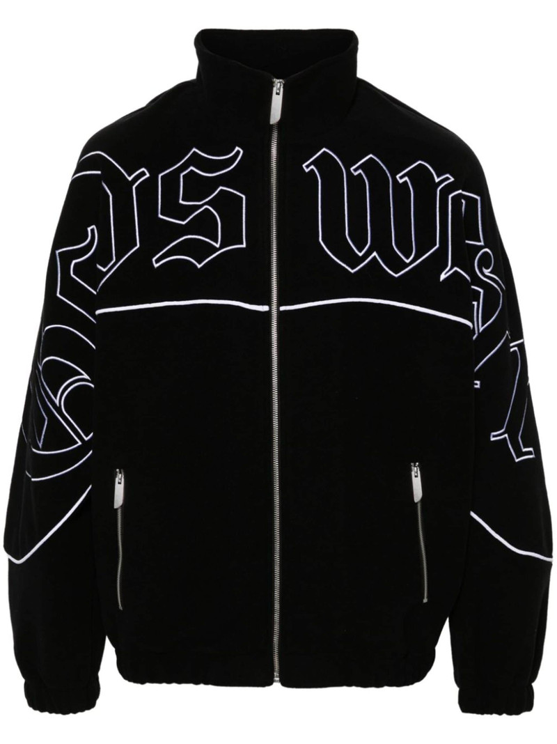 embroidered-logo jacket 1