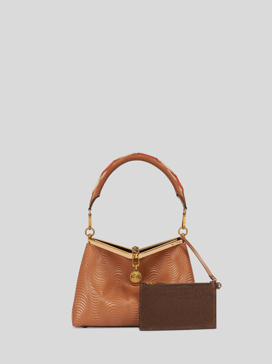 MEDIUM VELA BAG WITH WAVY MOTIF AND CLUTCH - 3