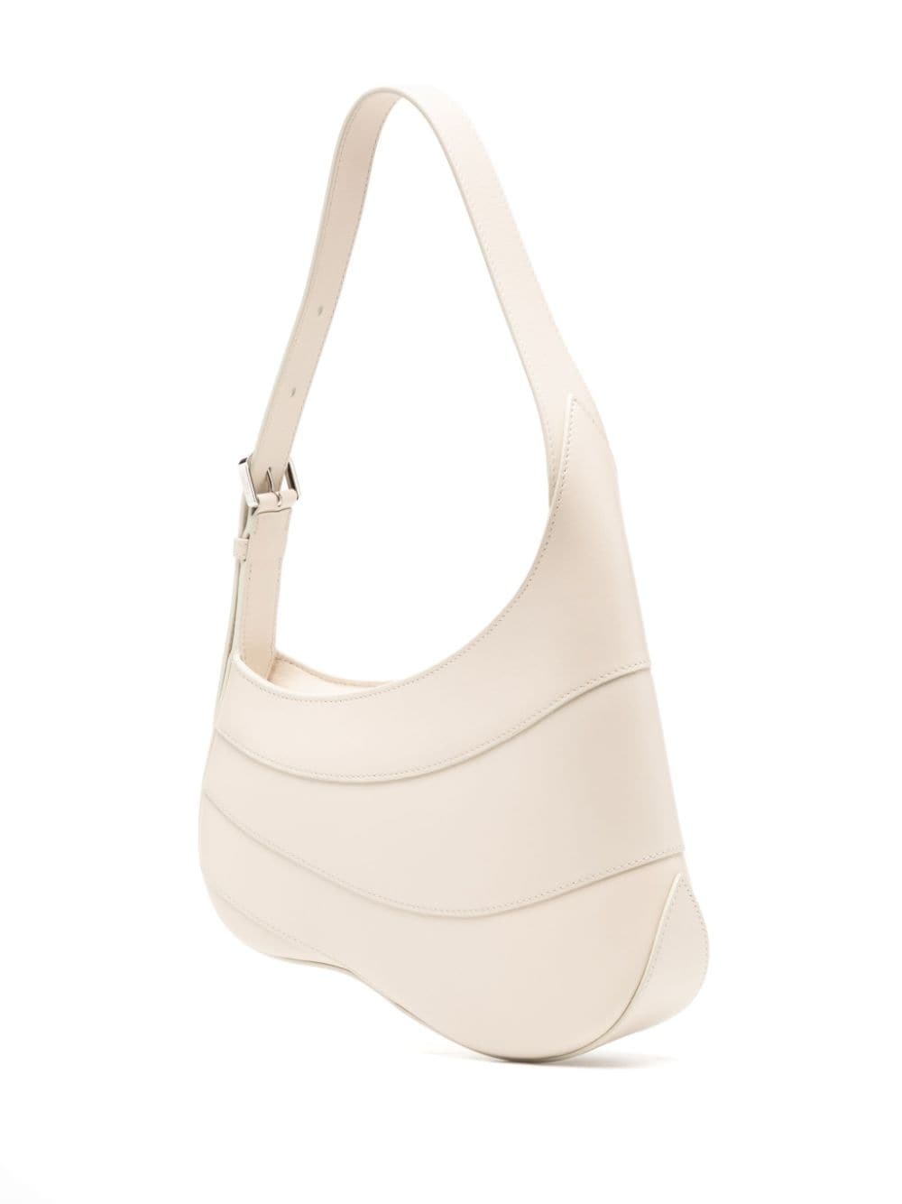 panelled leather shoulder bag - 2