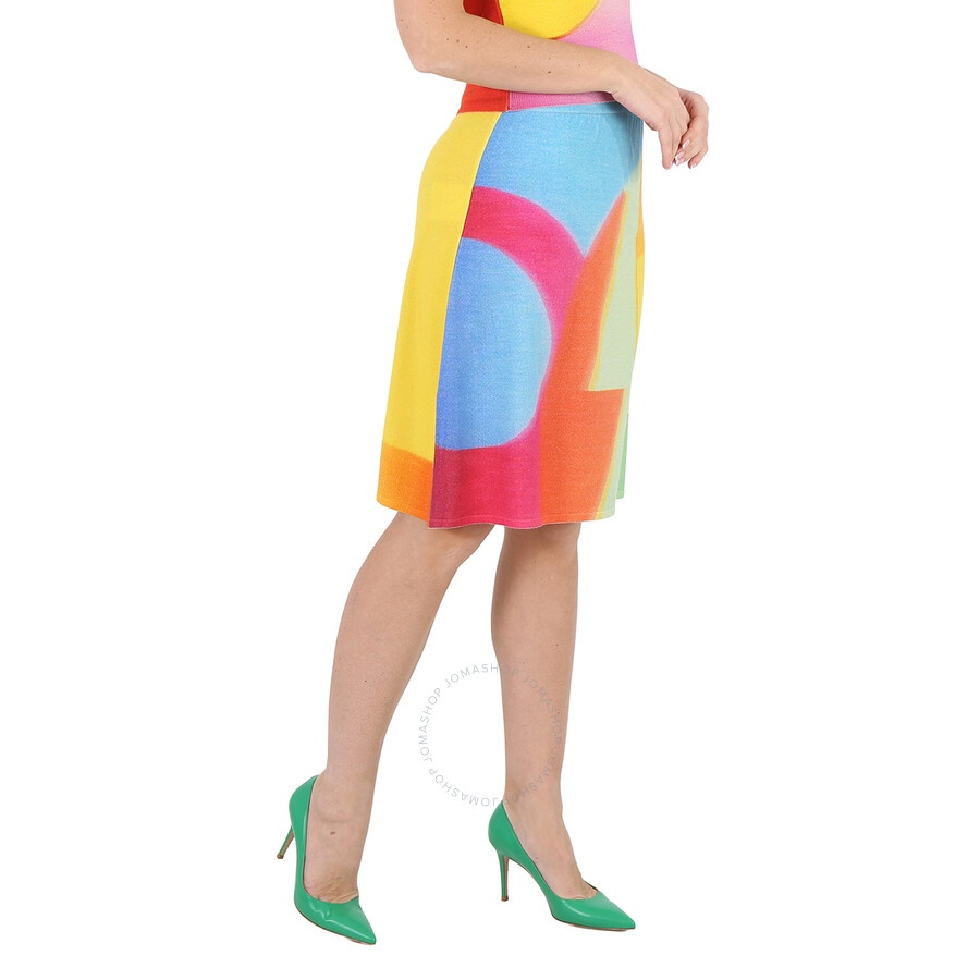 Moschino Multi Projection Print Merino Wool Skirt - 3