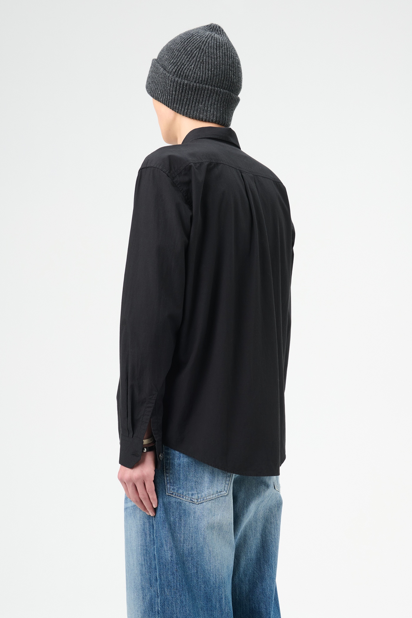 Beyond Shirt Black Liquid Poplin - 4