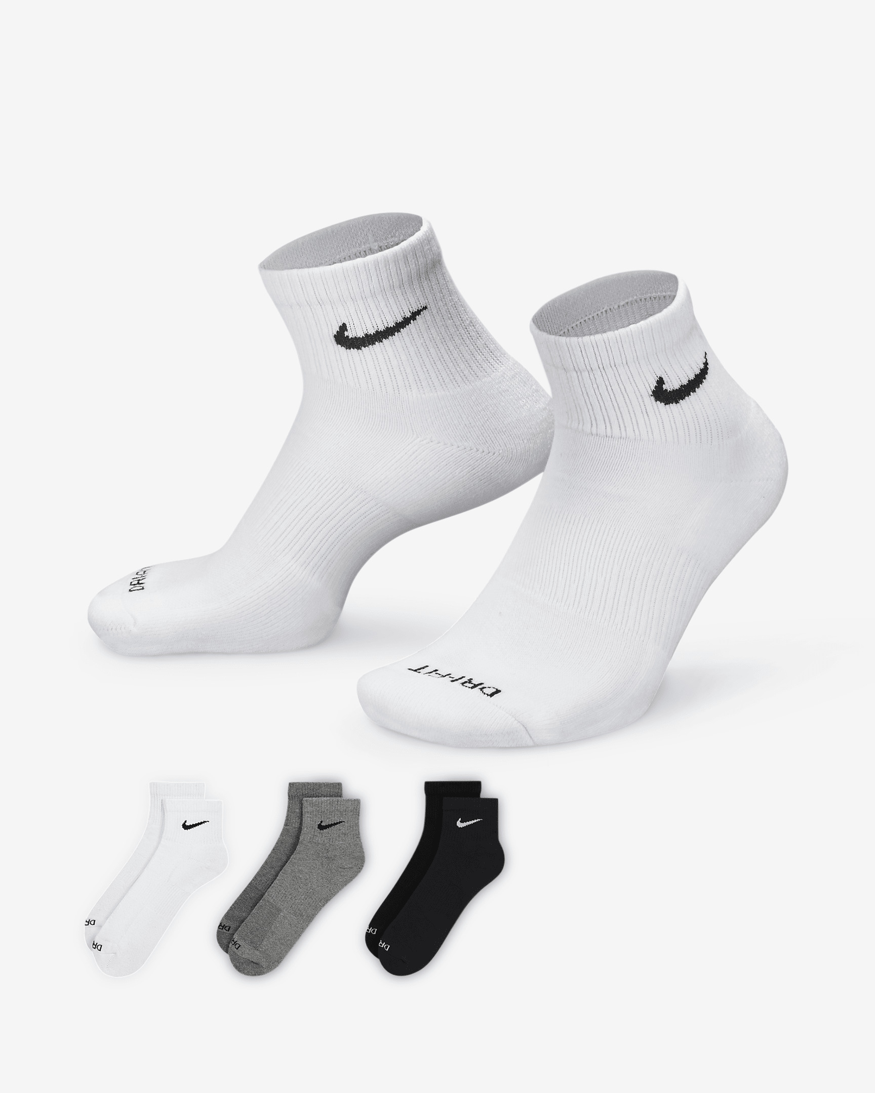 Nike Everyday Plus Cushioned Training Ankle Socks (3 Pairs) - 1