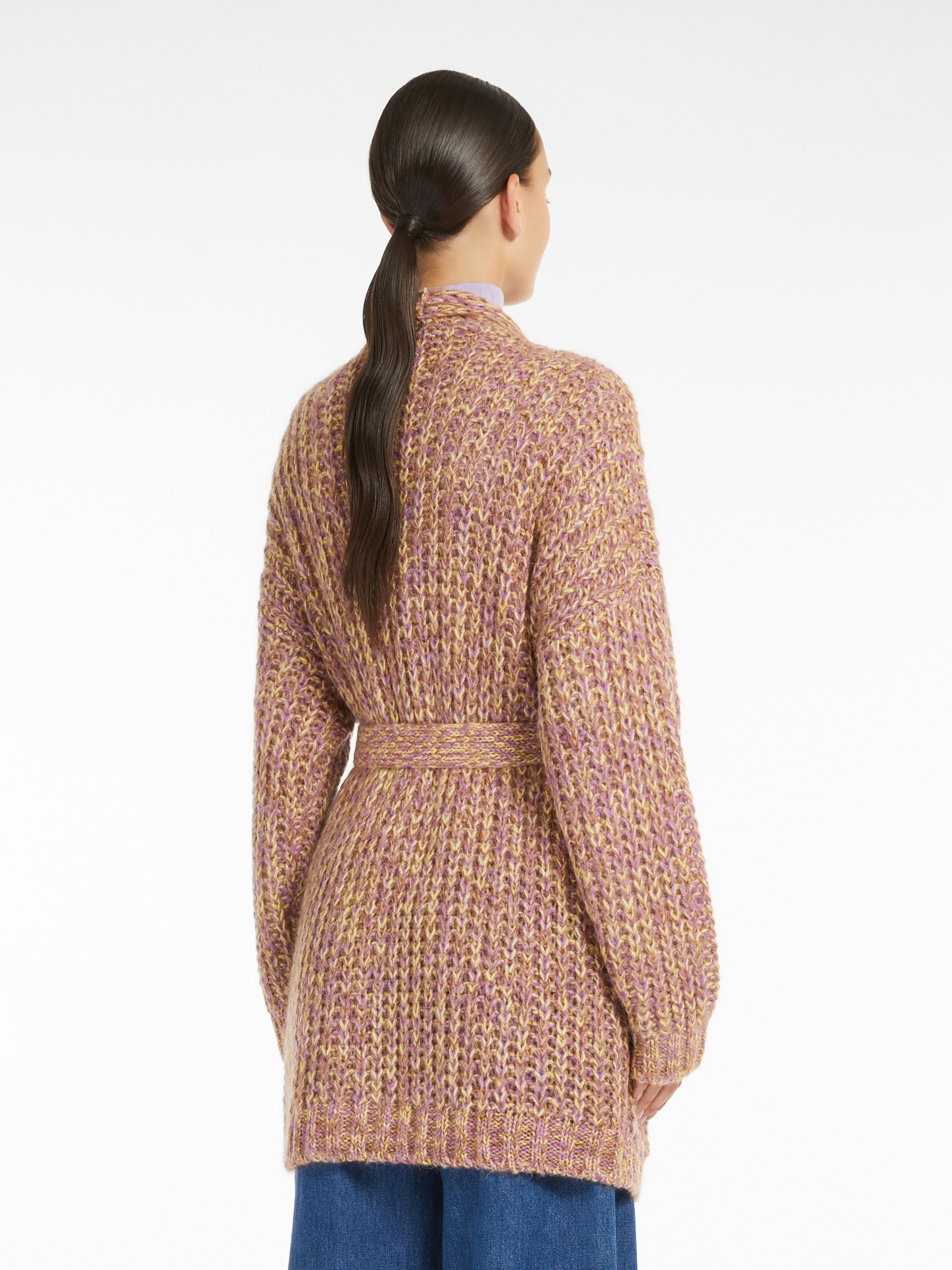 JOSEF Rib-knit mohair chiné cardigan - 4