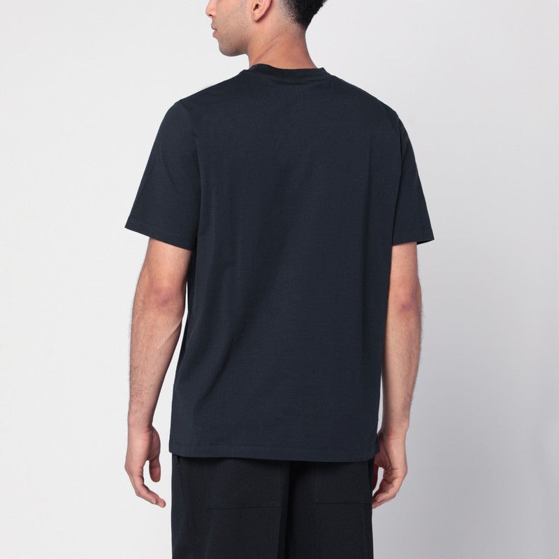 Jil Sander Dark Blue Cotton T-Shirt Men - 2