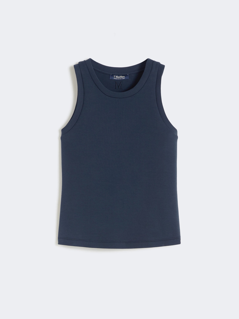CAROLINA Cotton blend jersey top - ULTRAMARINE 1