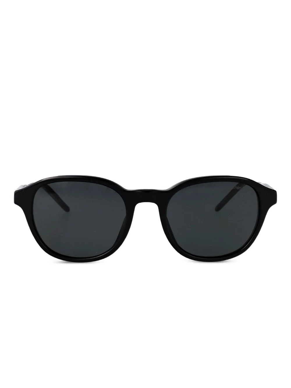 logo-plaque round-frame sunglasses - 1