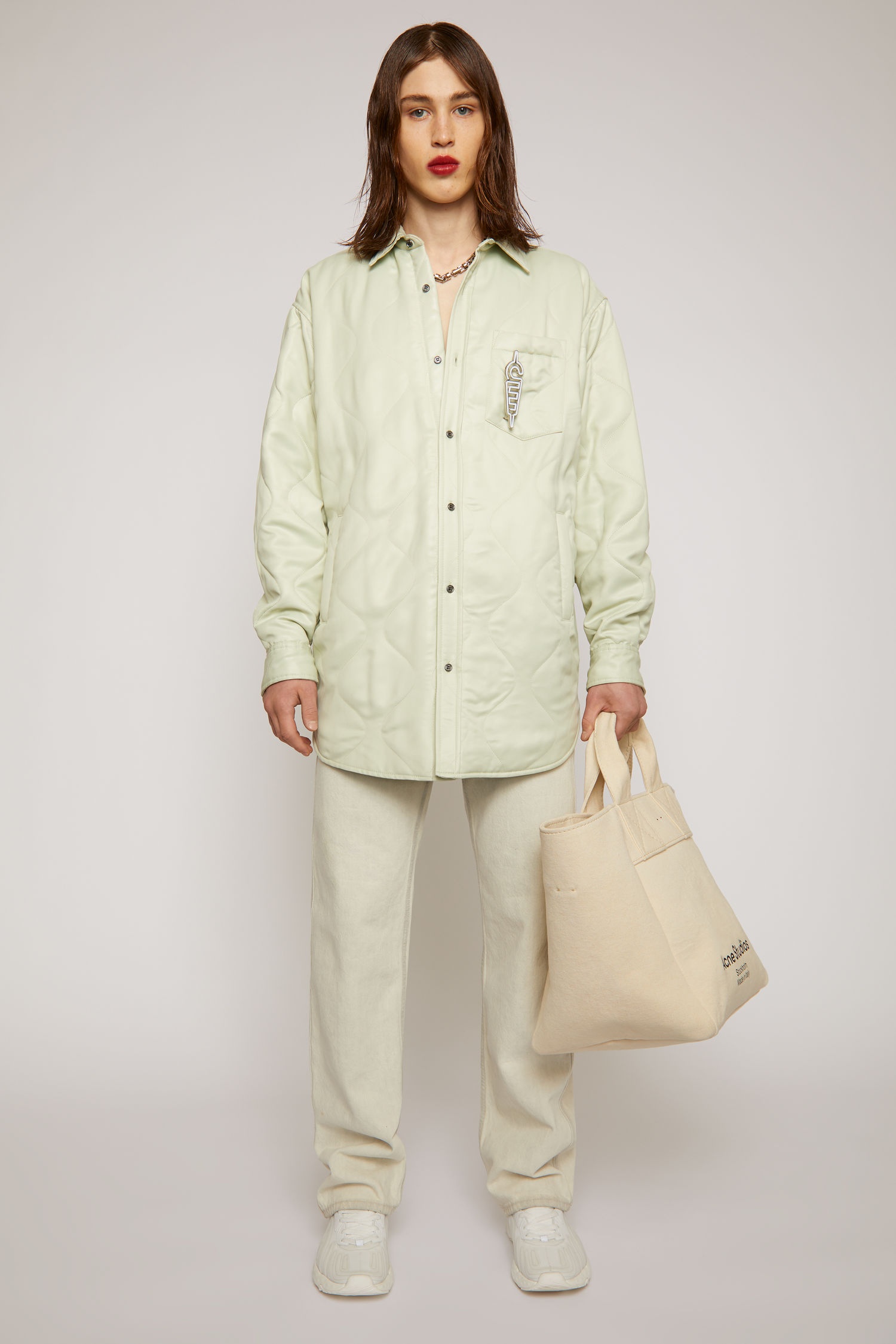 Quilted overshirt meadow green - 2