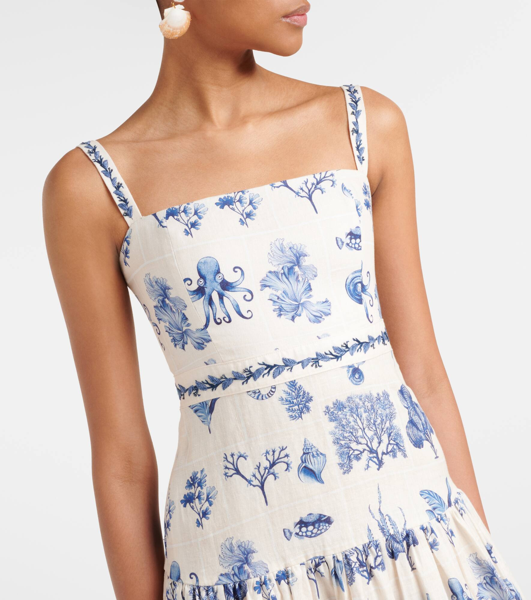 Lima printed linen maxi dress - 4