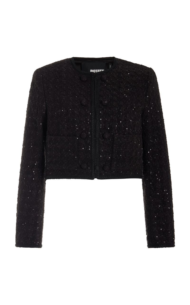 Cropped Bouclé Jacket black 1