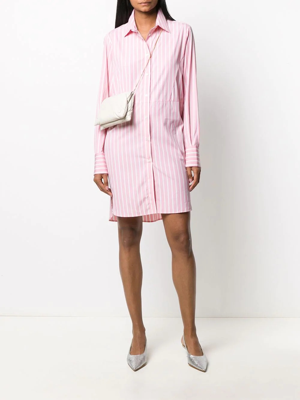 pinstriped shirt dress - 2