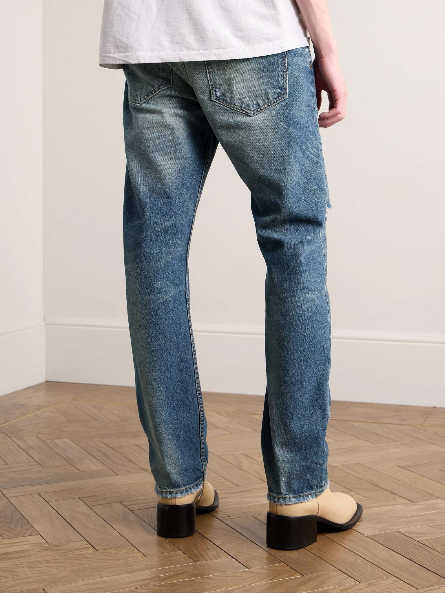 Straight-Leg Distressed Jeans - 4