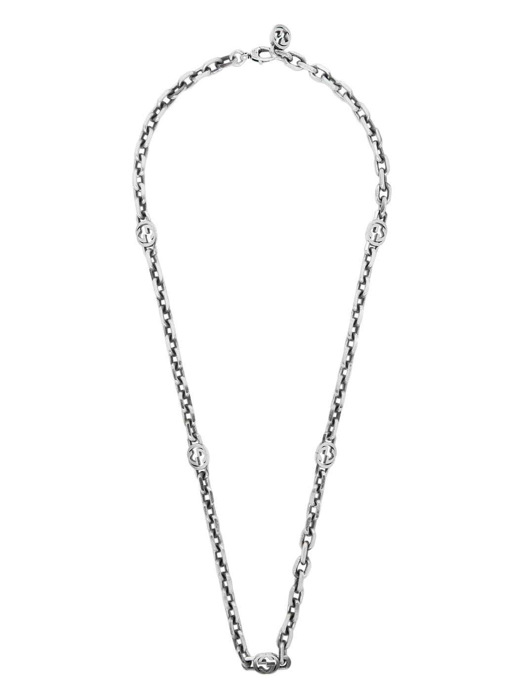 Silver Interlocking G Necklace - 1