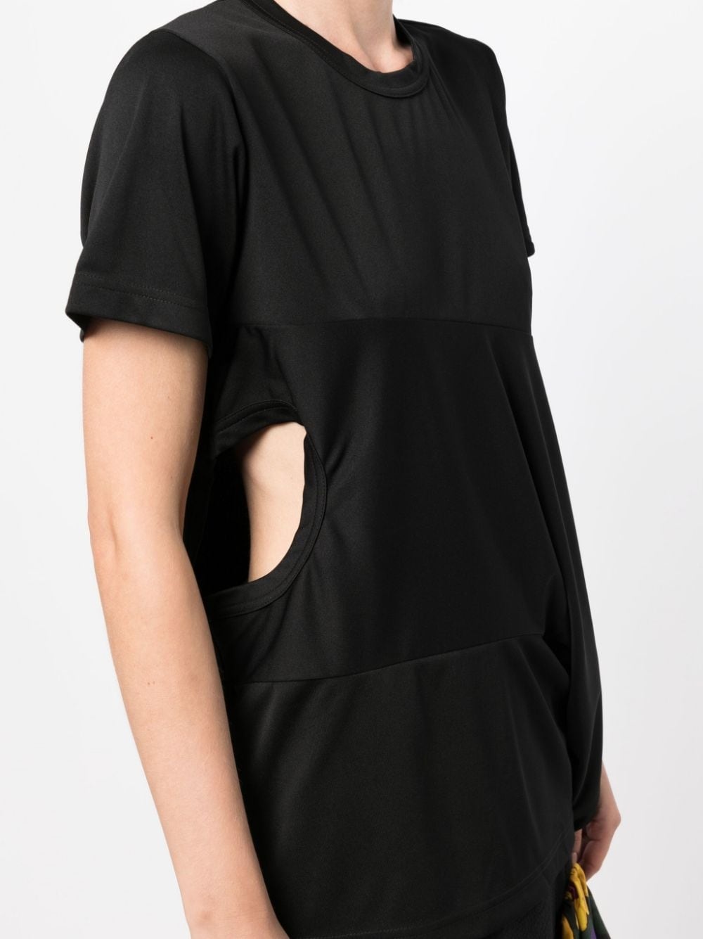 draped-detailing short-sleeve T-shirt - 5