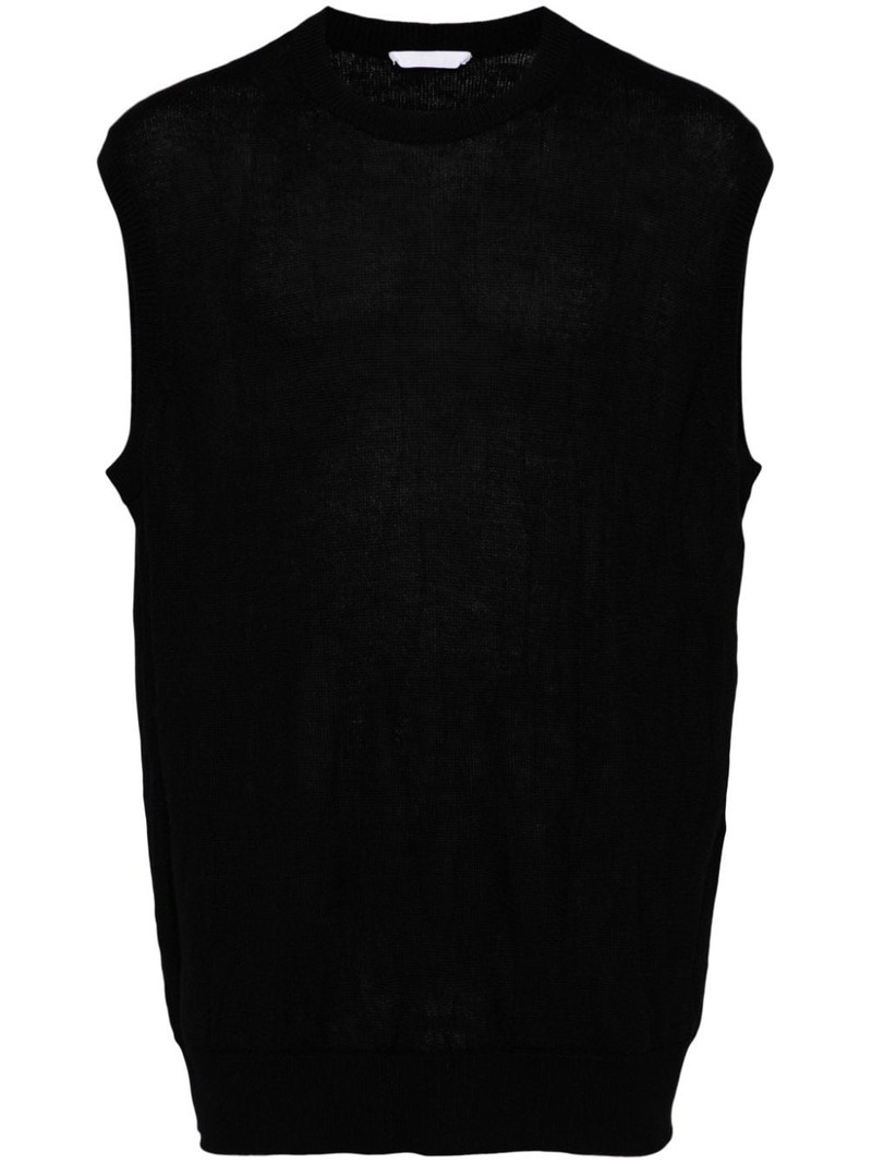 intarsia-knit crew-neck vest 1