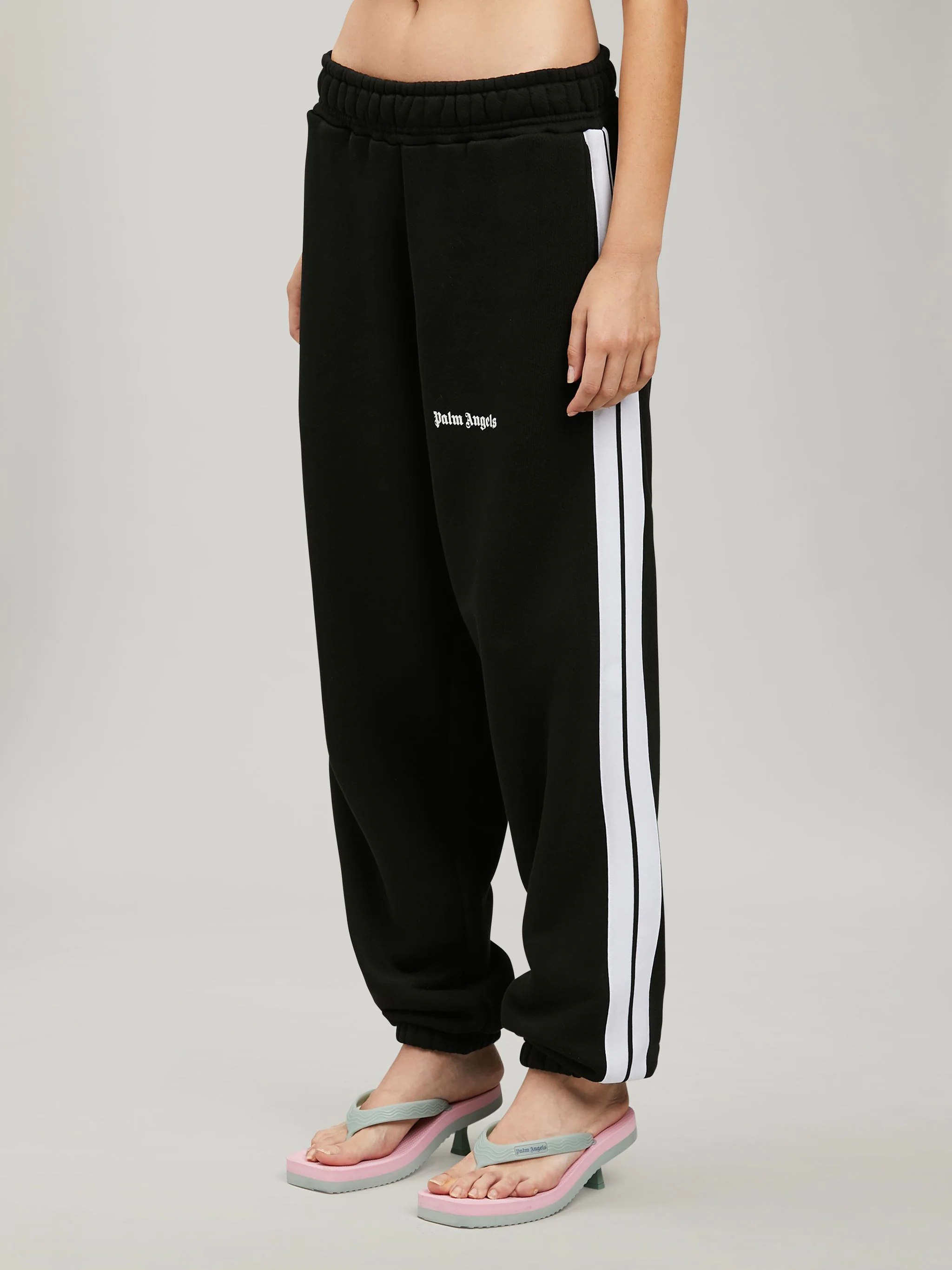 BLACK TRACK SWEATPANTS - 4