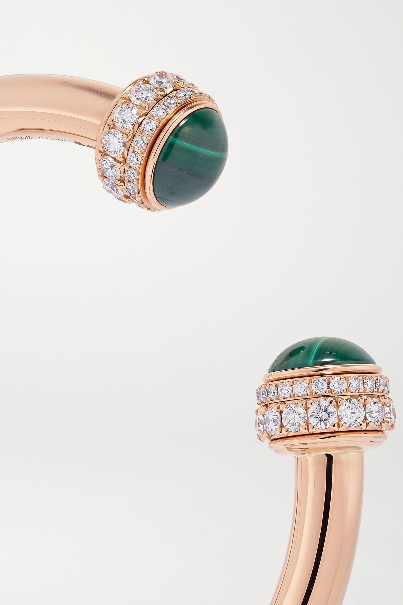 Possession 18-karat rose gold, diamond and malachite cuff - 4