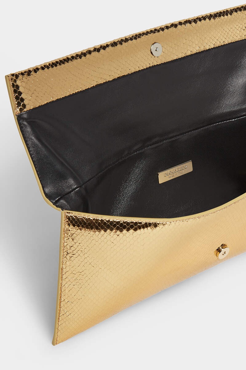DOUBLE D LEATHER CLUTCH - 5