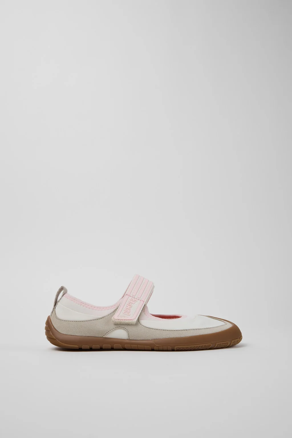 Peu Path+ White and Beige Suede and Textile Ballerinas for Women. - 1