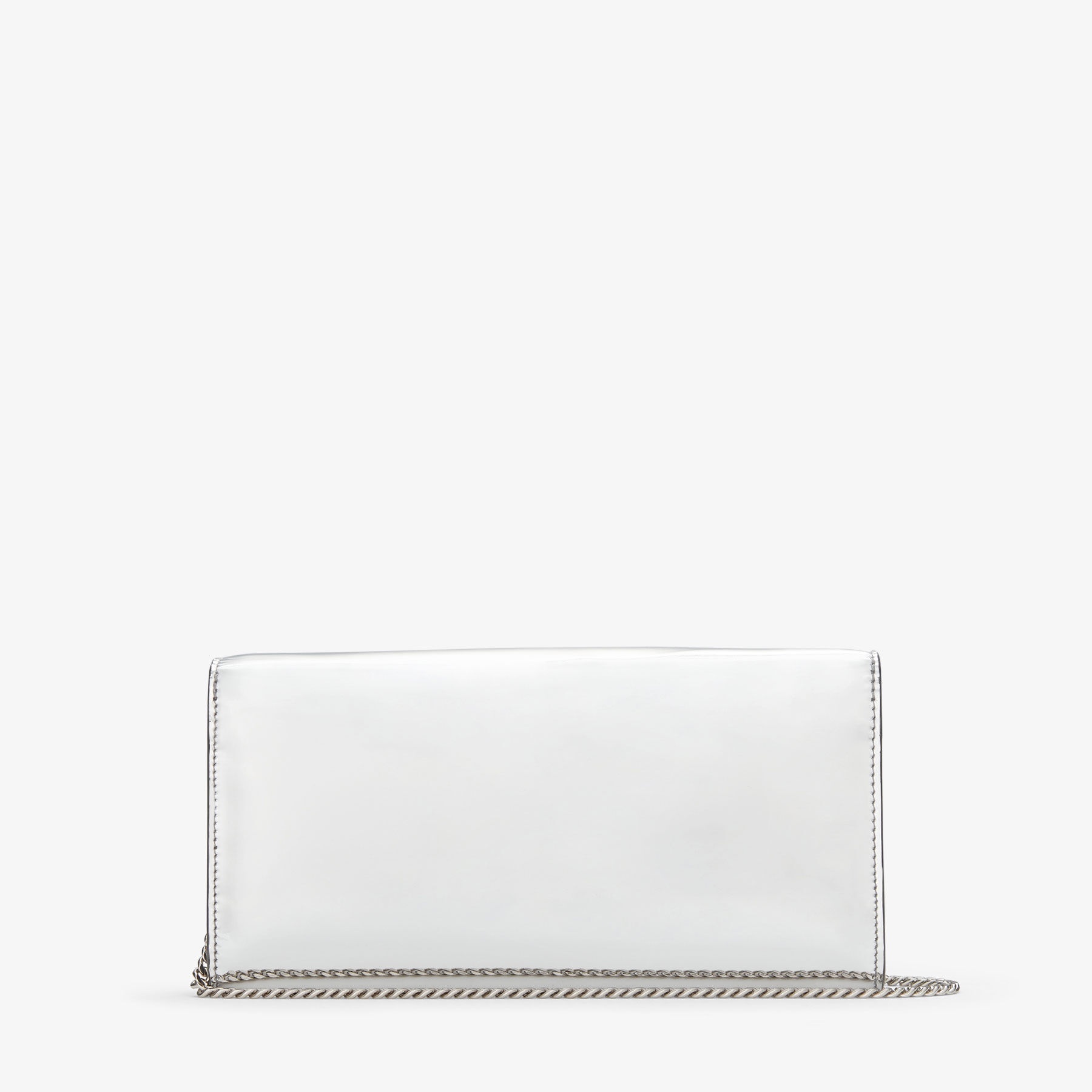 Emmie
Silver Mirror Fabric Clutch Bag - 6