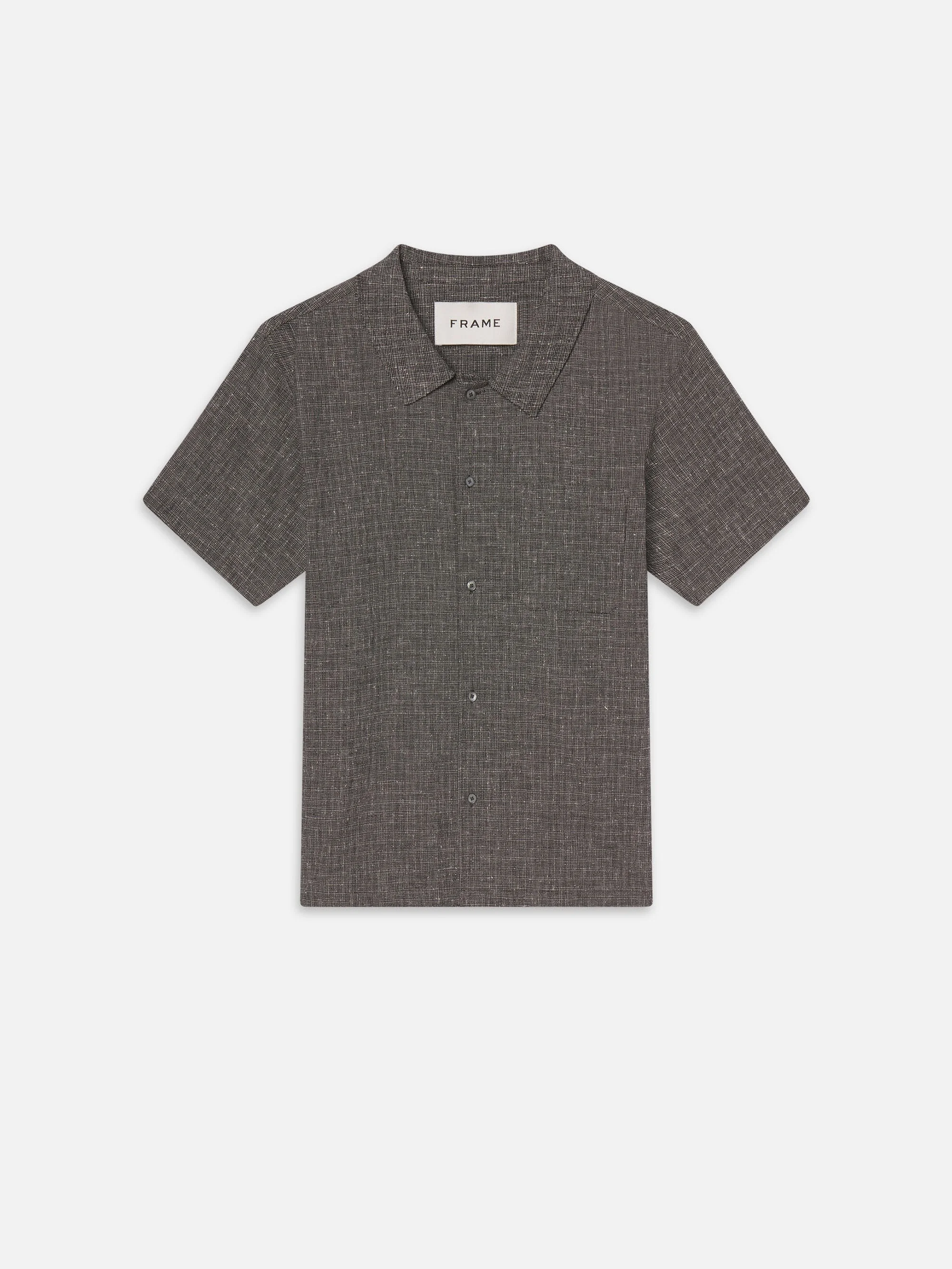 Textured Short Sleeve Shirt in Black Multi - 1