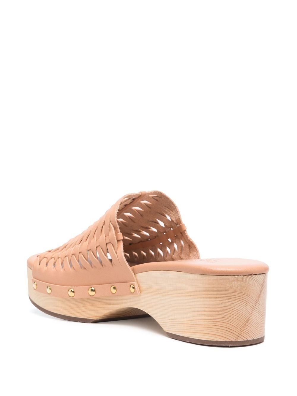woven leather clogs - 3