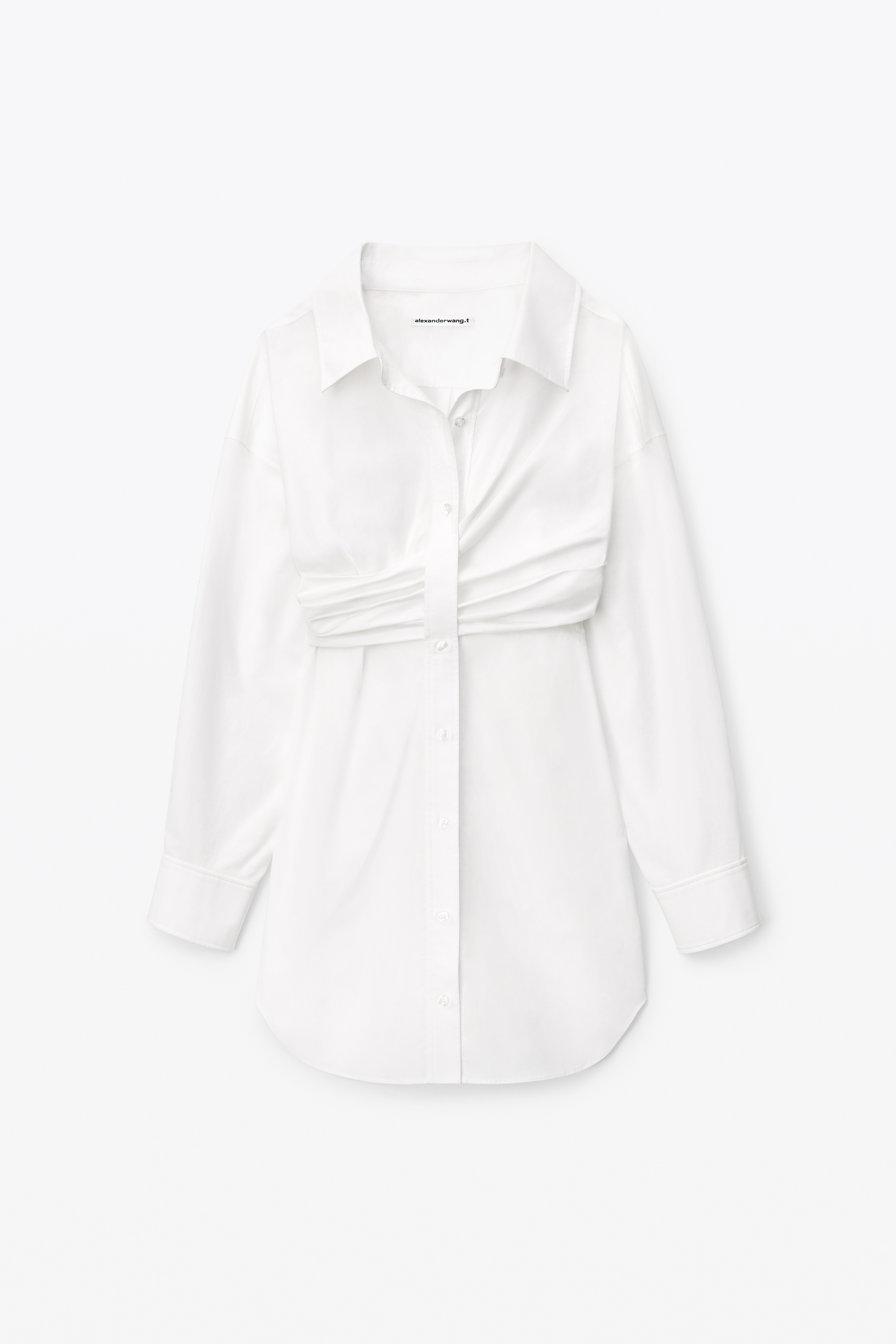 BUTTON UP DRESS IN COMPACT COTTON - 1
