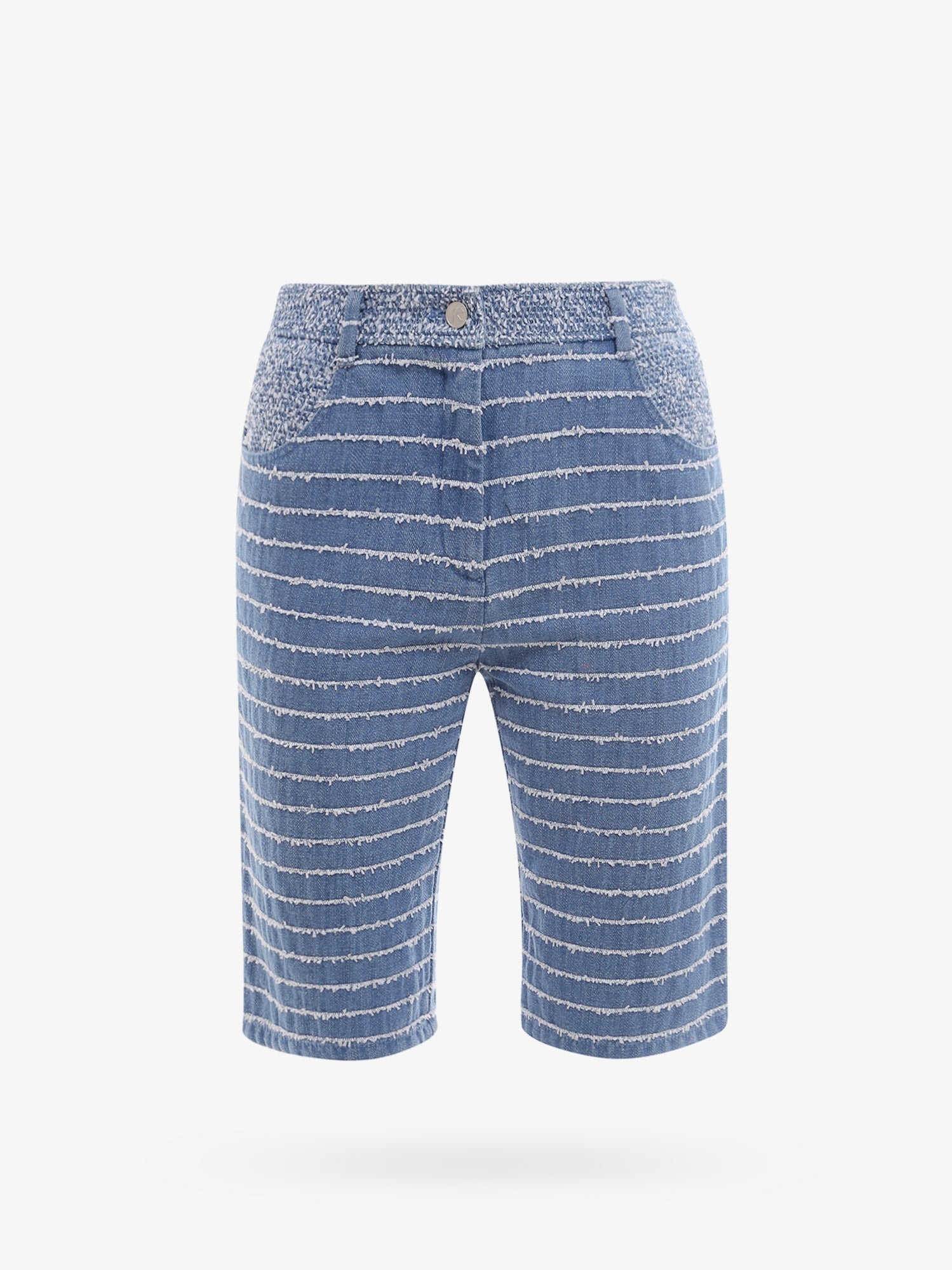 K KRIZIA - K Krizia Denim Bermuda Shorts With Tweed Profiles - 1