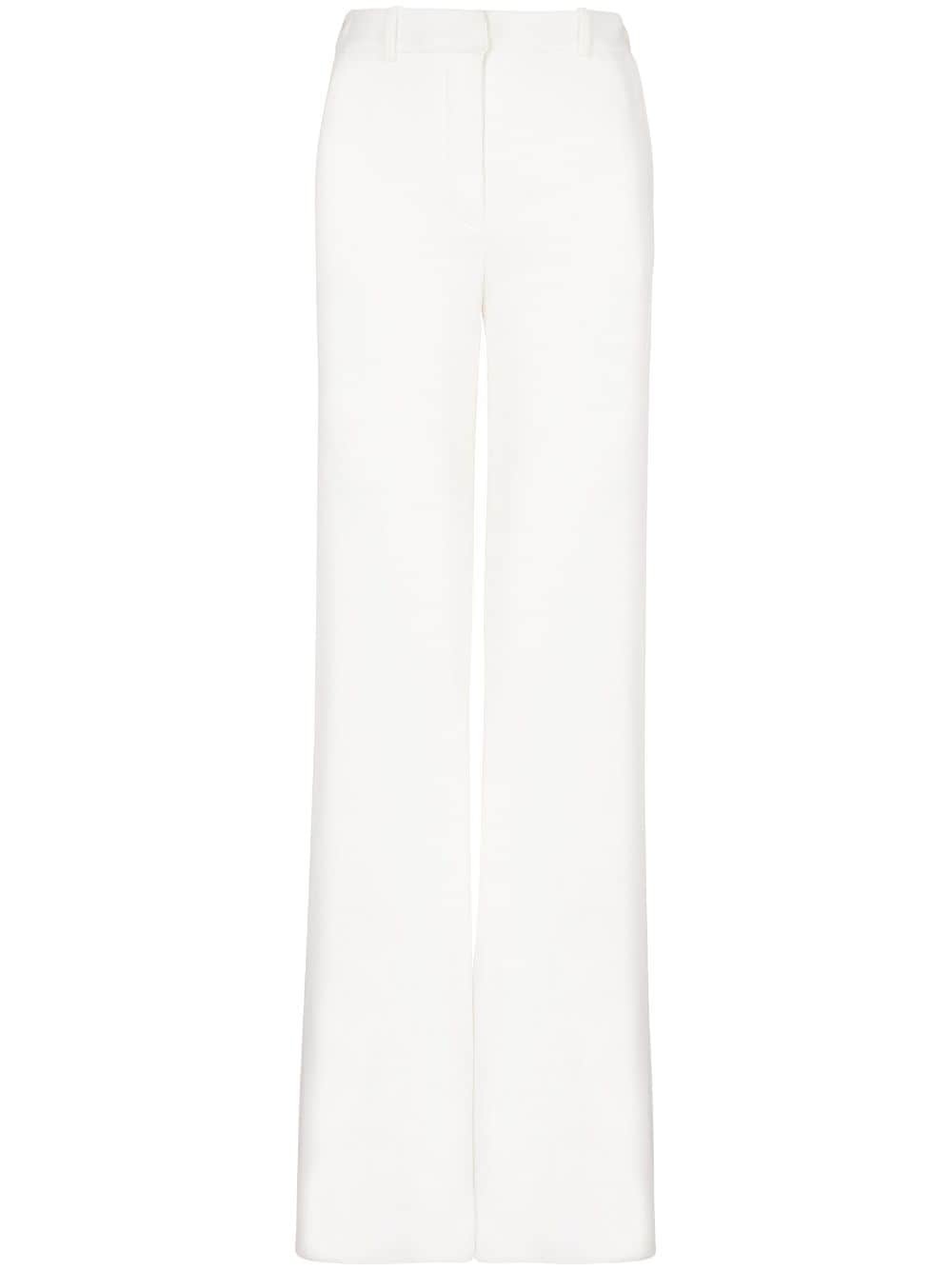 high-waist crepe trousers - 1