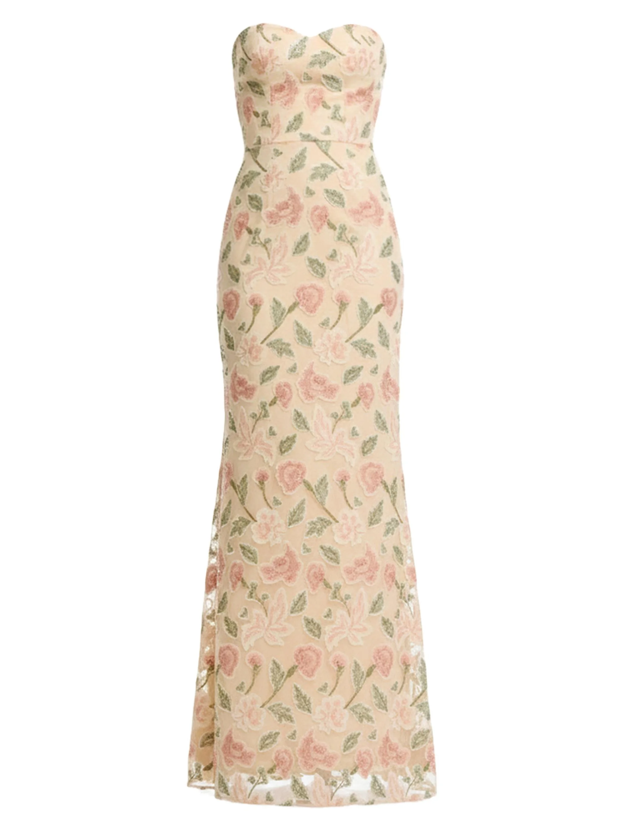 Women's Sheridan Floral Strapless Mermaid Gown - Blush Multi - 1