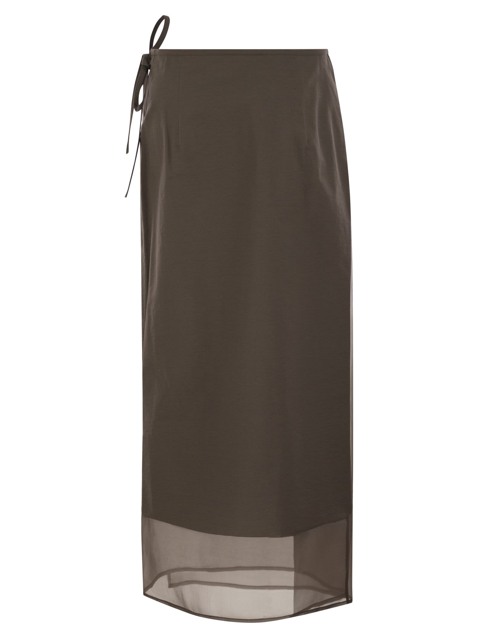 Brunello Cucinelli Women Fluid Skirt In Cotton Blend - 2