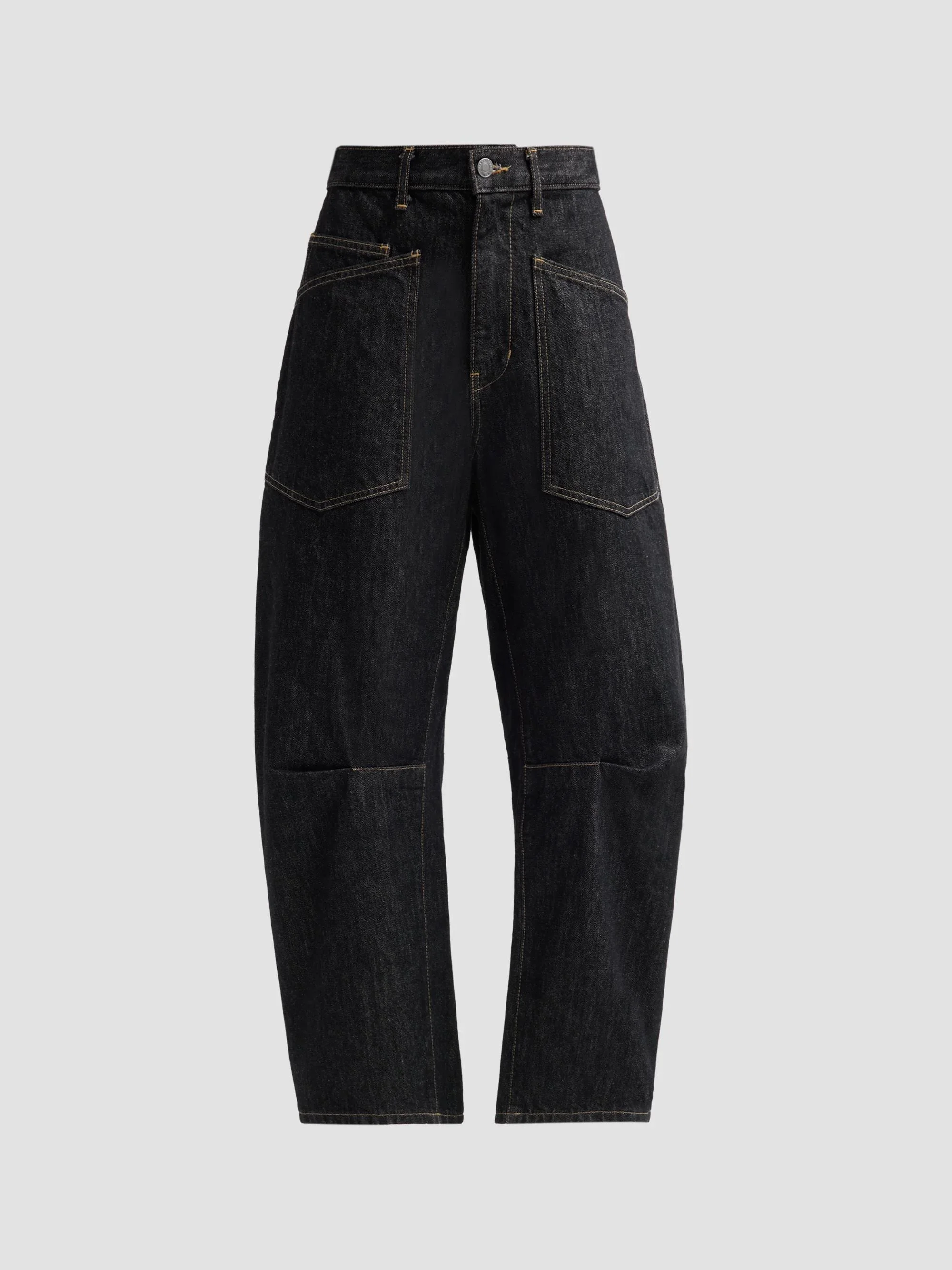 Women's Shon Barrel-Leg Jeans - Resin Rinse - 1