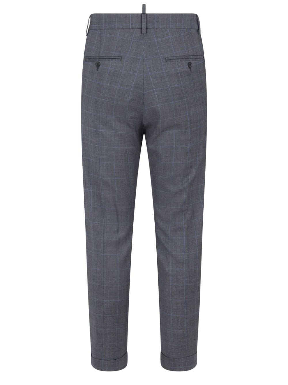 checked single-breasted wool suit - 6