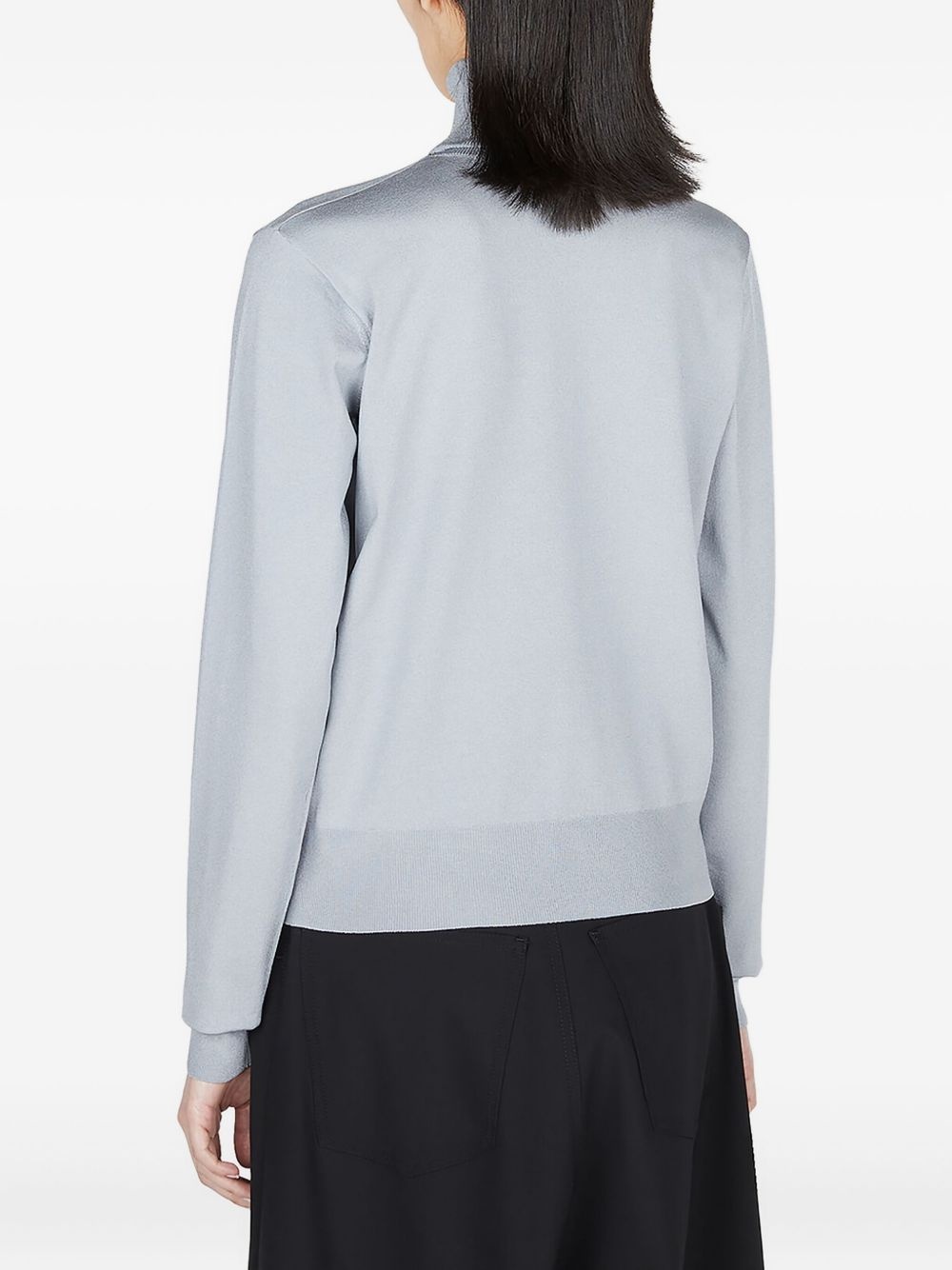 high-neck ribbed sweater - 4