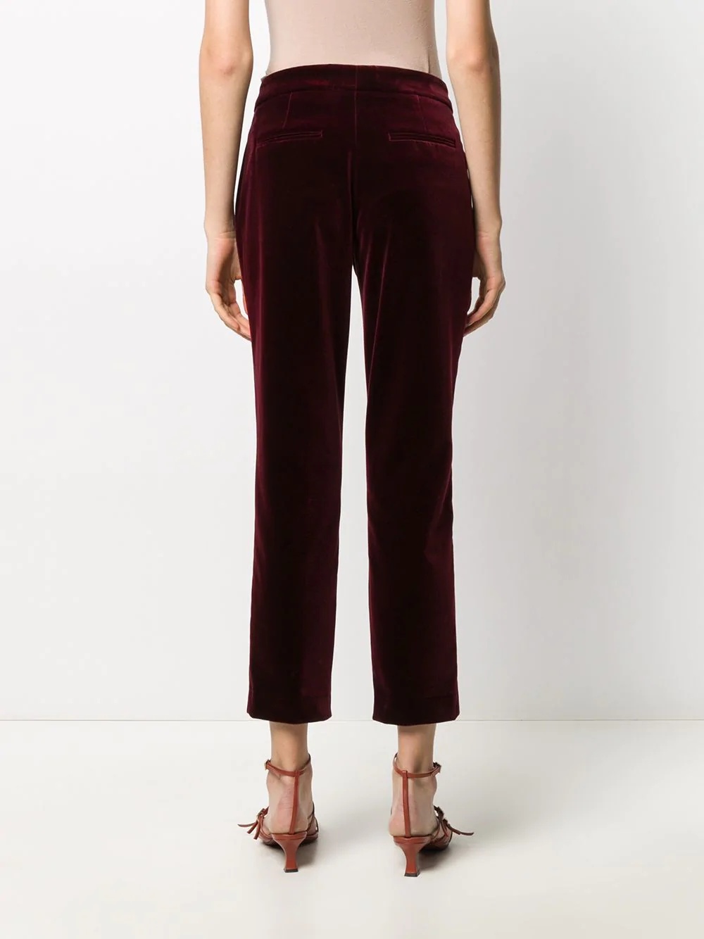 velvet tapered trousers - 4