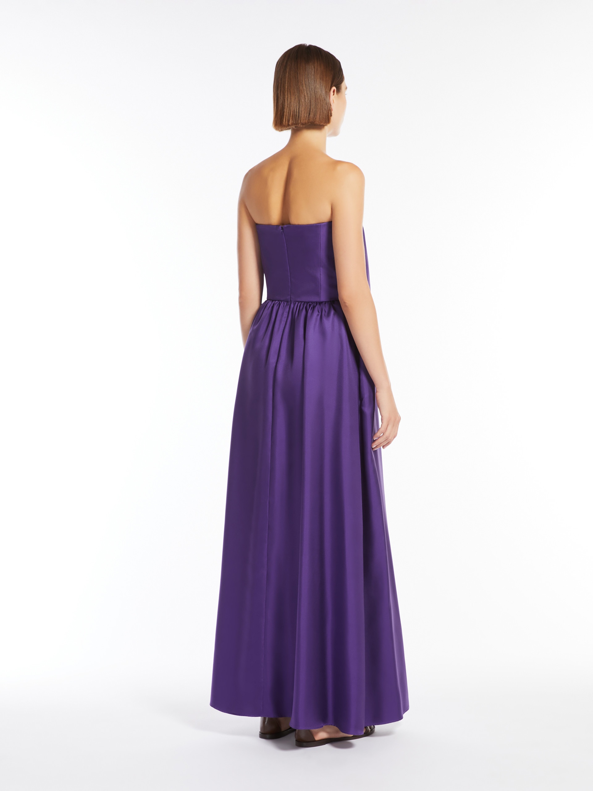 EDDA Silk twill bustier dress - 4
