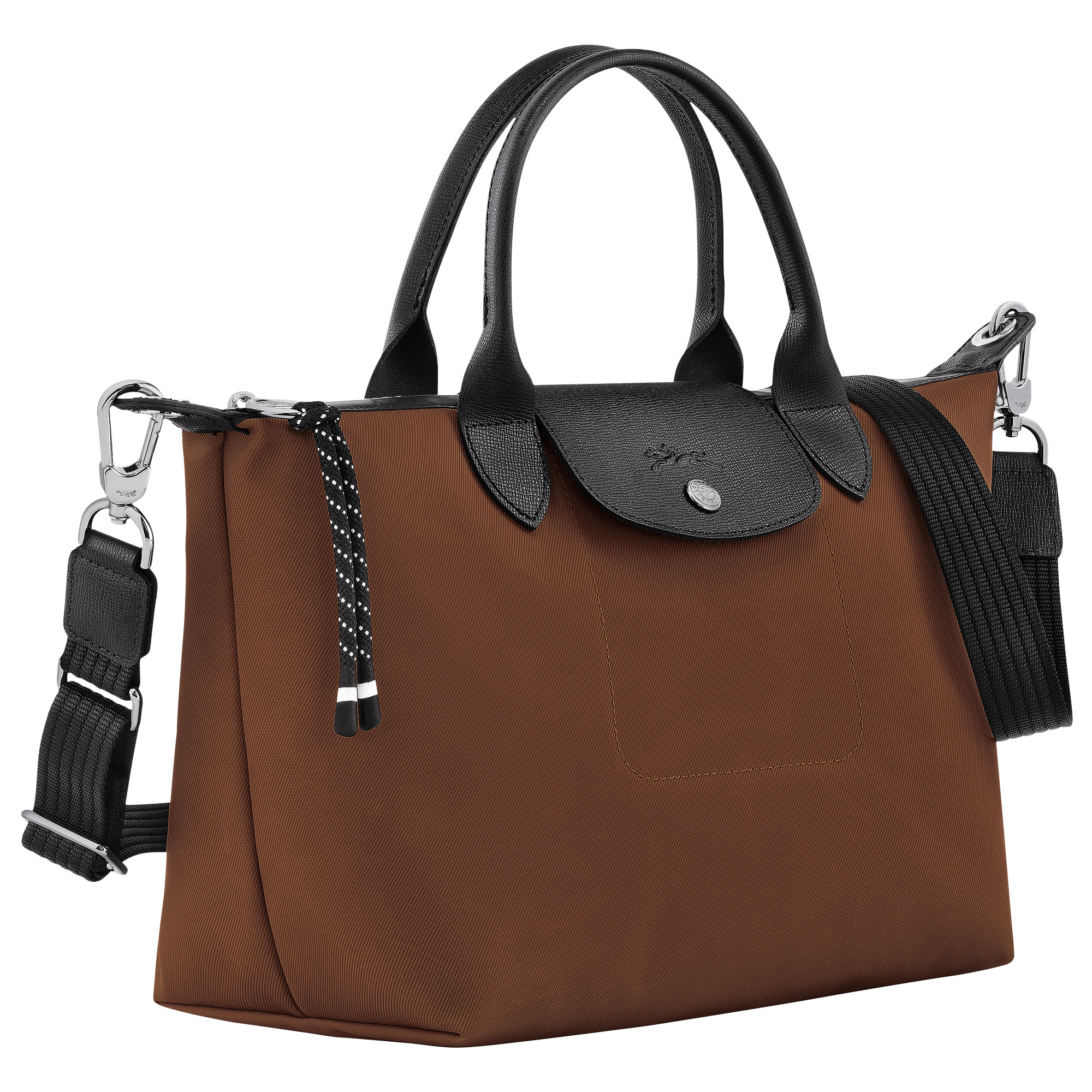Le Pliage Energy S Handbag Chocolate - Recycled canvas - 3