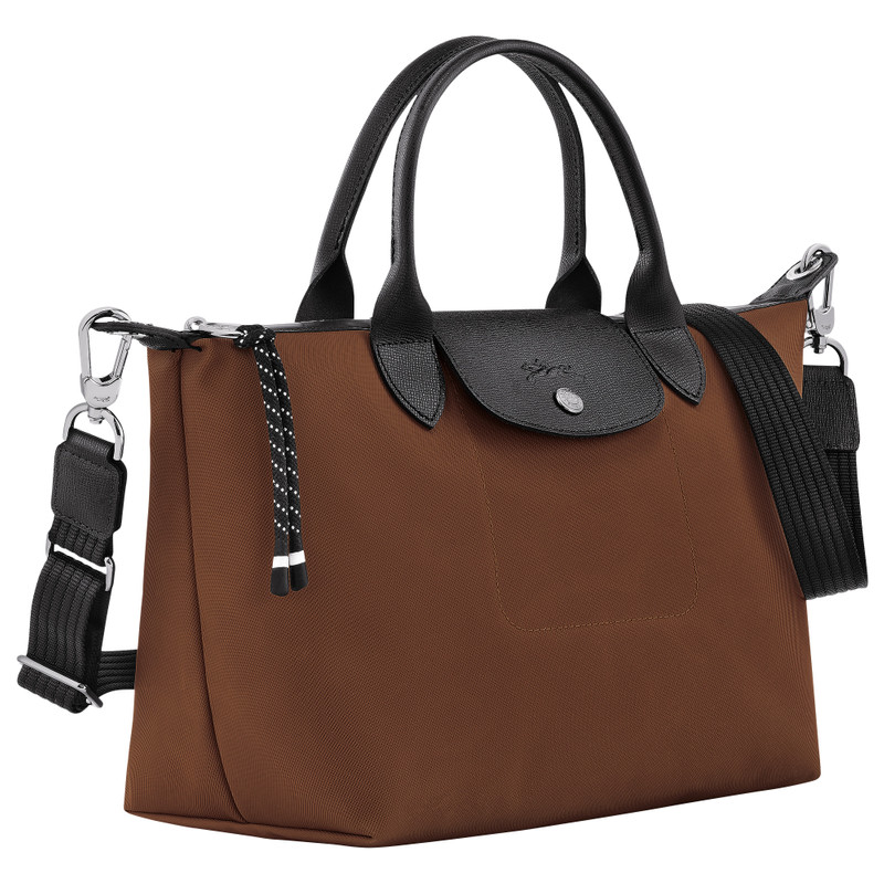 Le Pliage Energy S Handbag Chocolate - Recycled canvas 3