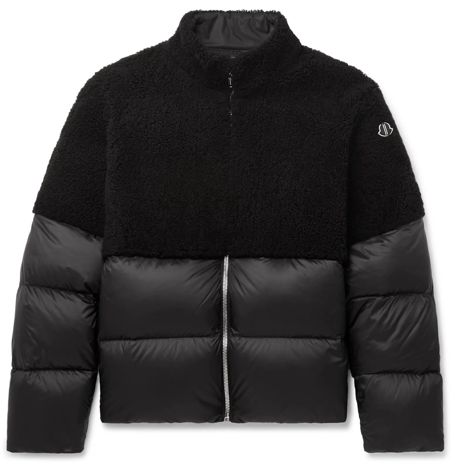 + Moncler Coyote Logo-Appliquéd Quilted Shell and Shearling Down Jacket - 6