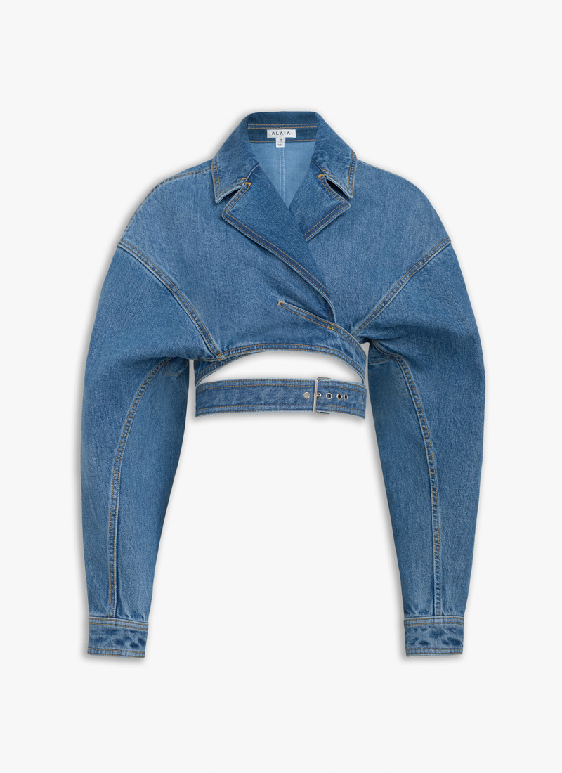 DENIM CROSS-OVER JACKET - 1