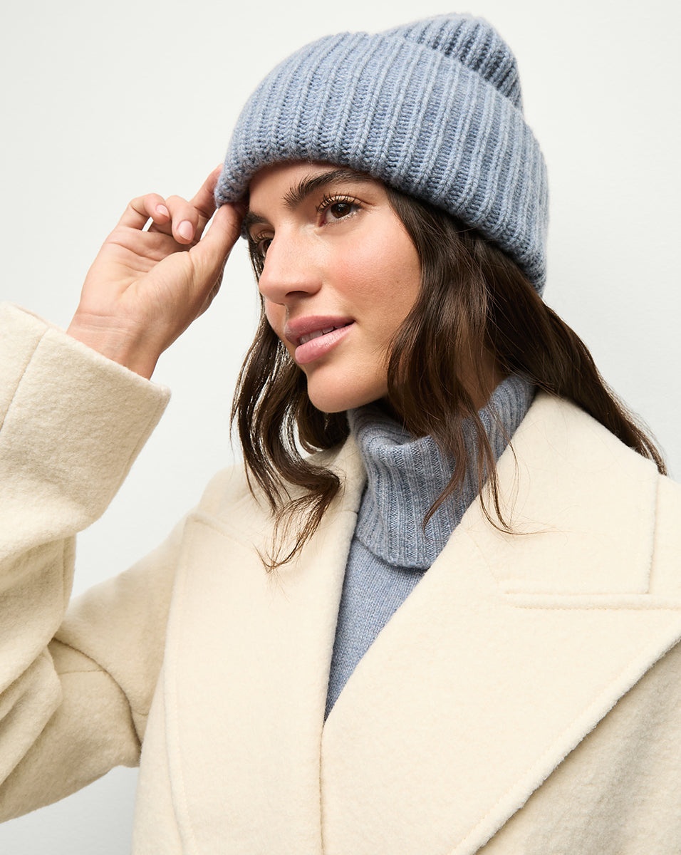 CASHMERE FOLDOVER BEANIE - 2